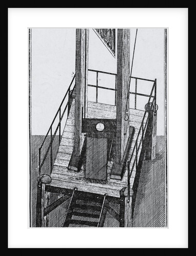 Engraving of a Guillotine by Anonymous