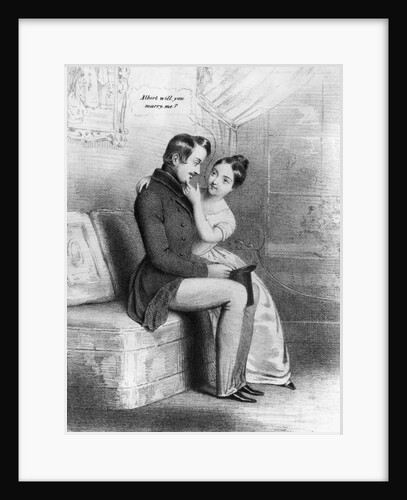 Print Depicting Queen Victoria's Marriage Proposal to Prince Albert by Anonymous