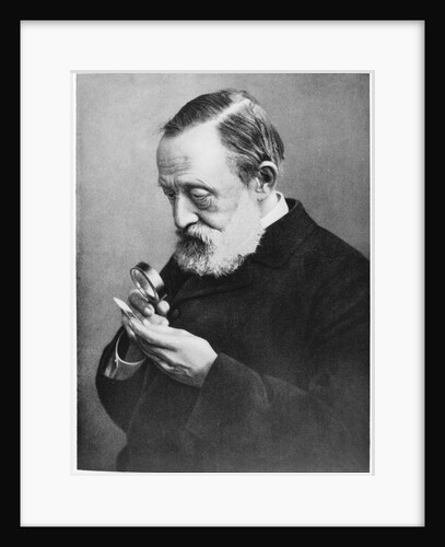 Rudolph Virchow Looking Through Magnifying Glass by Anonymous