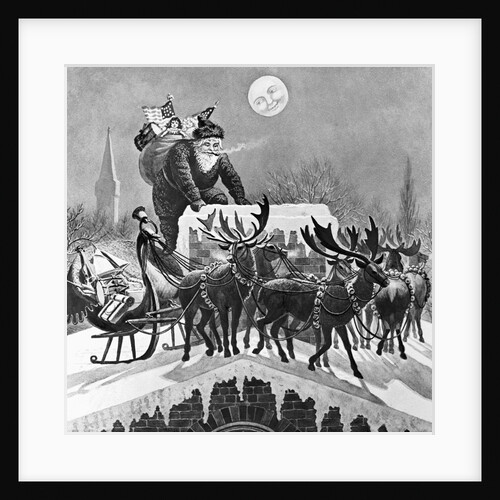 Illustration of St. Nick's Visit on Christmas Eve by Anonymous