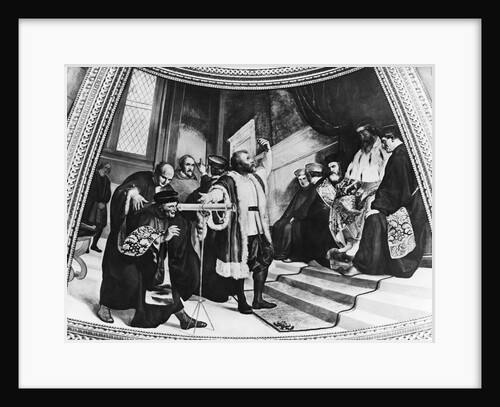 Galileo Demonstrating Telescope by Anonymous