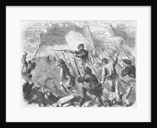 Giuseppe Garibaldi Fighting with His Troops by Anonymous