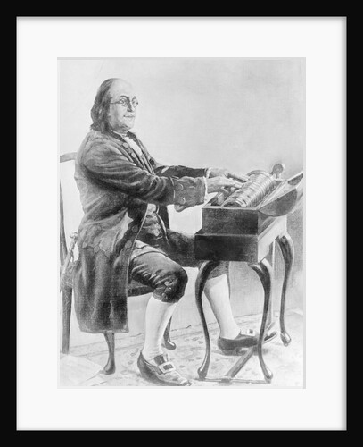 Benjamin Franklin Playing "Harmonica" by Anonymous