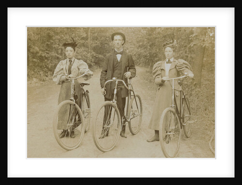 Bicyclists Posing on Path by Anonymous