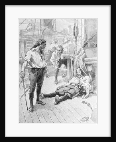 Police at Edward Teach's Demise by Anonymous