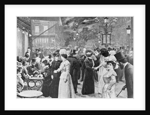 Life in Front of the Cafe de la Pais in Paris. by Anonymous