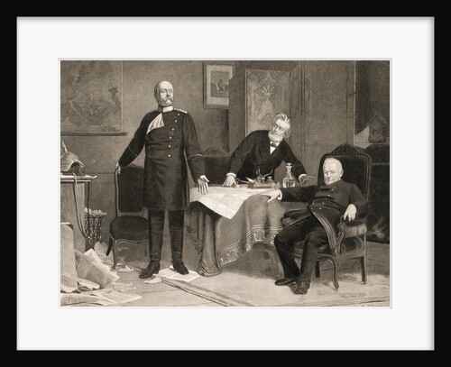 Otto von Bismarck with Adolphe Thiers and Jules Faure by Anonymous