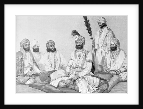 Drawing of Rajah Jawaher Singh and Assistants by Anonymous