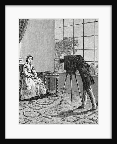 Photographer Taking Woman's Portrait by Anonymous
