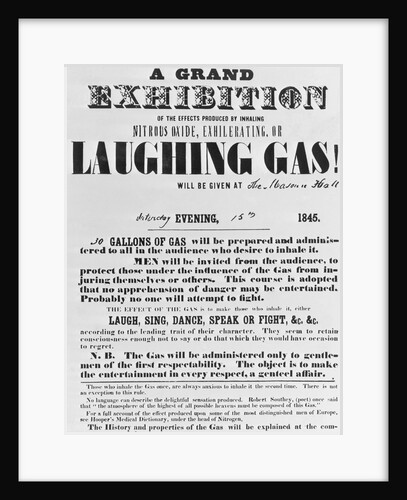 Poster on Laughing Gas by Anonymous