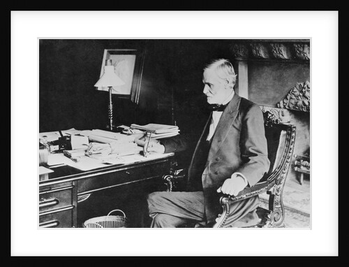 John Sherman Seated at His Desk by Anonymous