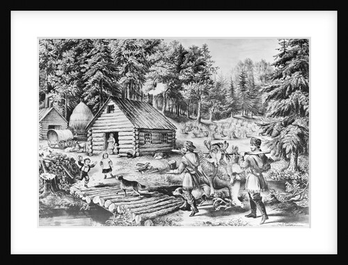 Pioneers Returning Home from Hunt by Anonymous