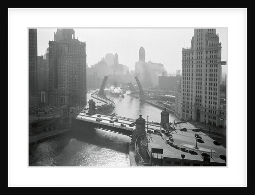 Opened Bridge over River by Anonymous