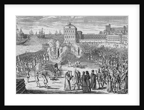 Burning Suspects at the Stake at Spanish Inquisition by Anonymous
