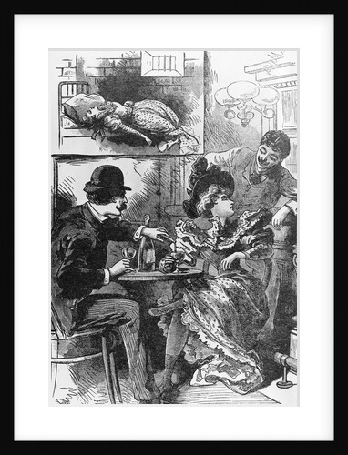 A Dose of Knockout Drops Proved the Turning Point in Her Life Illustration in Police Gazette by Anonymous