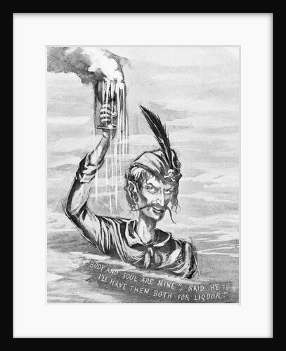 Drawing Depicting Devil of Alcohol by Anonymous