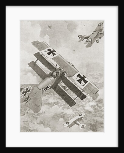 World War I Plane Fight by Anonymous