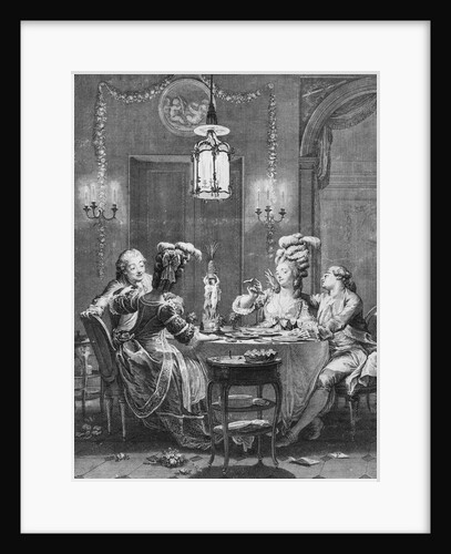Le Souper Fin Engraving by Jean-Michel Moreau