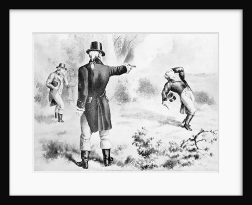 Illustration of the Duel Between Alexander Hamilton and Aaron Burr by Anonymous