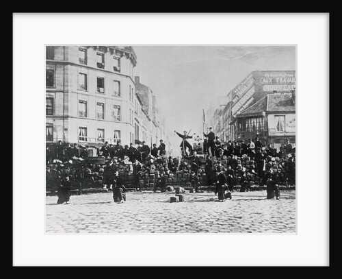 Barricade During Franco-Prussian War by Anonymous