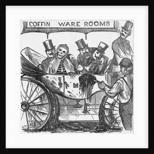 Illustration on Subject of Cholera Fear Among New York Citizens by Anonymous