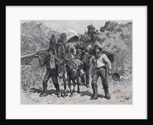 Illustration of California Prospectors by Allen Carter Redwood