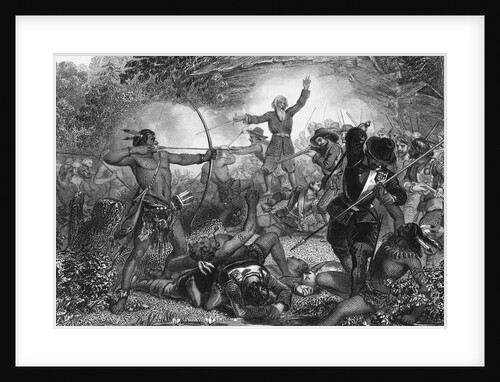 General Goffe in War Scene with Native Americans by Anonymous