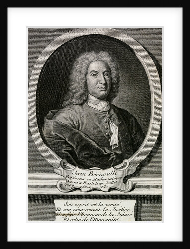 Jean Bernoulli Engraving by Anonymous