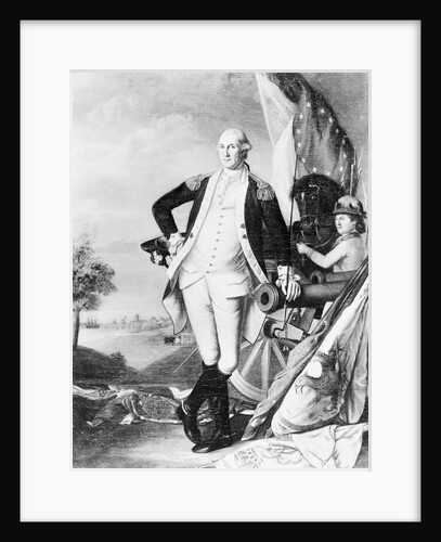 Illustration of George Washington Standing Next to Cannon by Anonymous