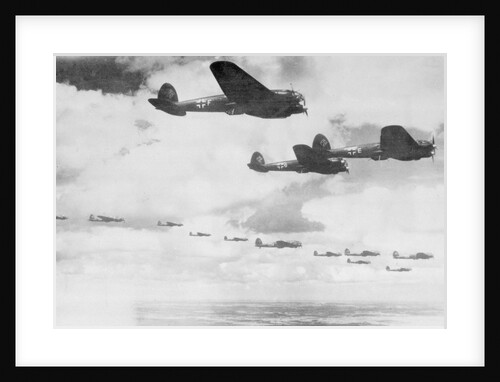 German Bombers in Flight over English Channel by Anonymous