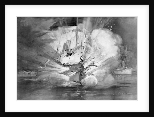 Battleship Maine Being Destroyed by Anonymous