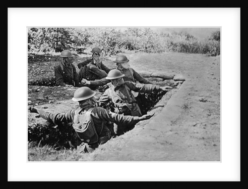 Marines Throwing Grenades by Anonymous