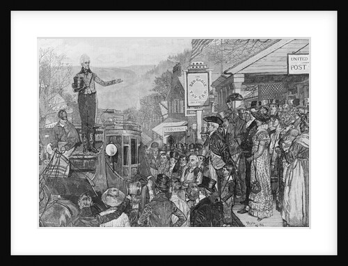 Andrew Jackson Speaking to Crowd from Coach by Anonymous