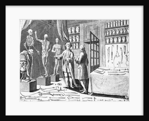 19th-Century Magazine Illustration Depicting an Anatomy Lesson by Anonymous