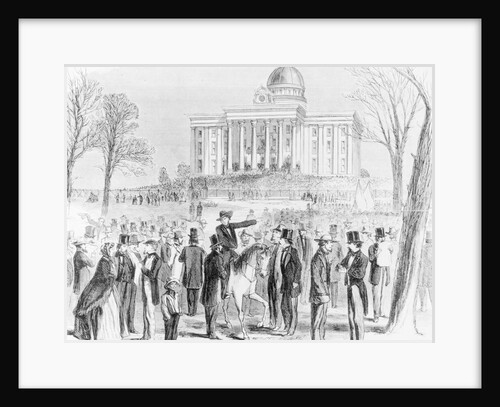 Illustration of a Crowd Gathered at the State Capitol in Montgomery by Anonymous