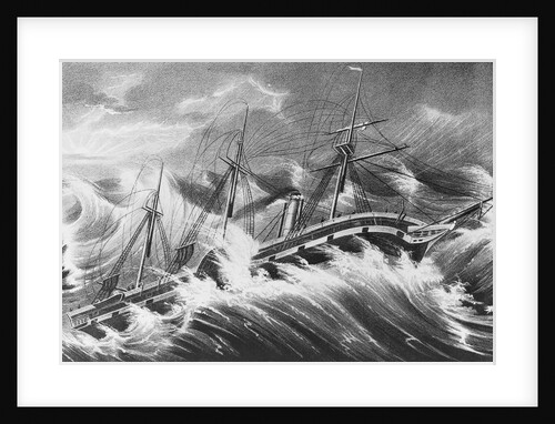 Illustration of Ship in Storm by Anonymous