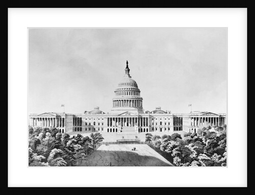 Lithograph of Capitol in Washington DC by Anonymous