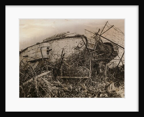 Tank Caught in Barbed Wire Entanglement by Anonymous