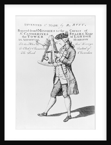Man Looking through Sextant, ca. 1770 by Anonymous