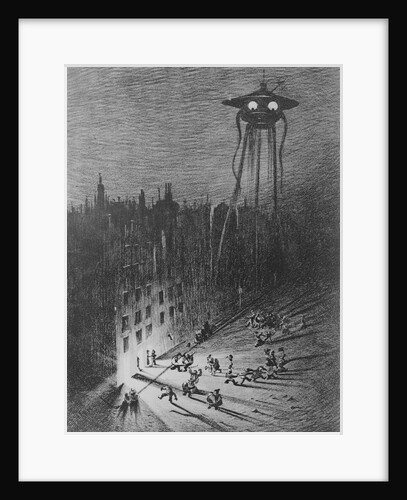 Illustration of a Martian Fighting Machine in London by Alvim Correa