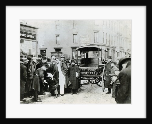 Ambulance Idling by Crowd by Anonymous