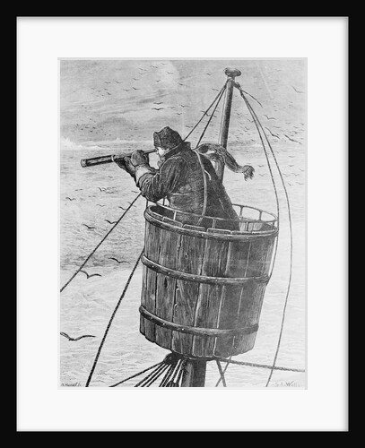 Sailor in Crow's Nest of Ship by Anonymous
