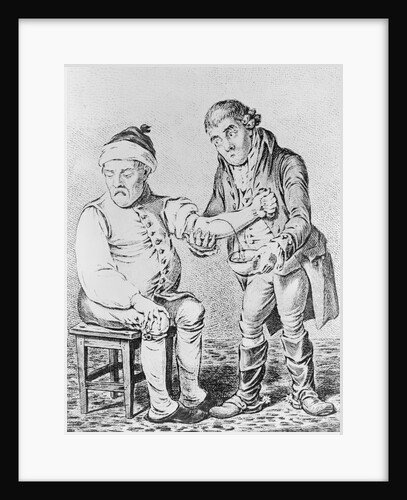 Early Physician Bloodletting a Patient by Anonymous