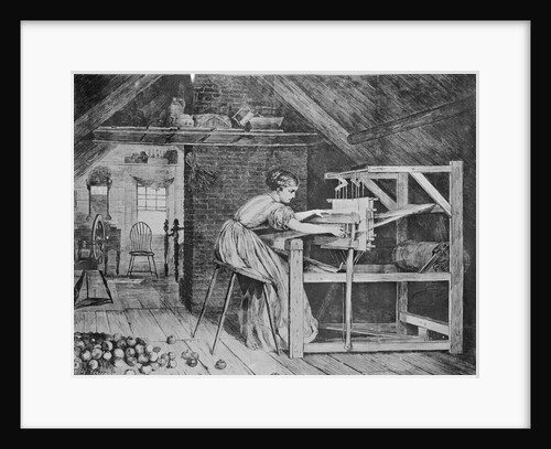 Woman Weaving by Anonymous