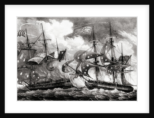 American Ship Planter Battling the French by Anonymous