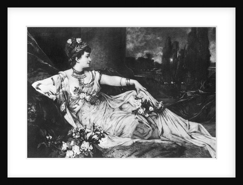 Roman Empress Reclined with Flowers by Anonymous