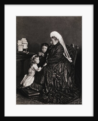 Queen Victoria of England with Her Young Granddaughters by Anonymous
