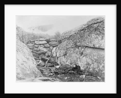Dead Confederate Soldier in Trench by Anonymous