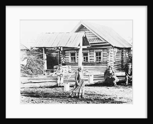 Russian Peasants at Home by Anonymous