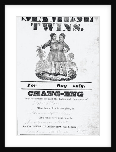 Poster Advertising Siamese Twins by Anonymous